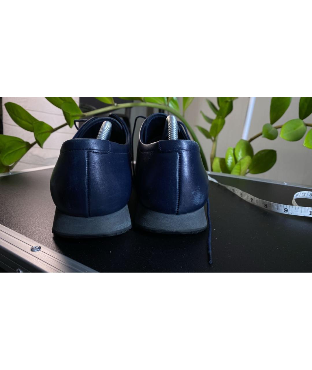 PRADA Темно-синие кожаные туфли, фото 4