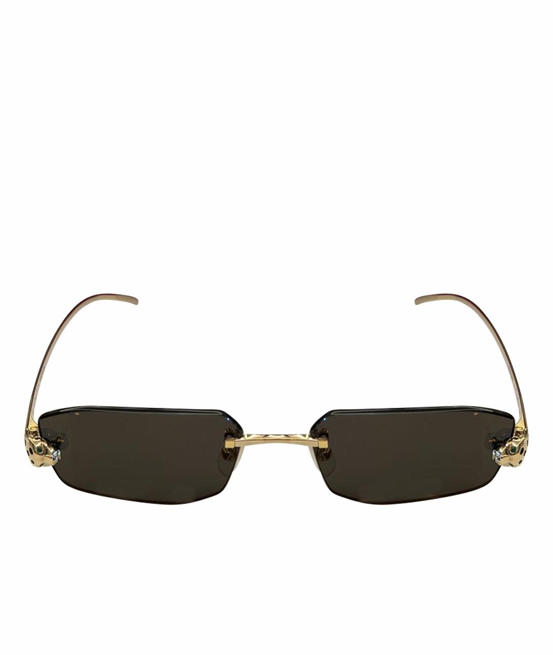 CARTIER Черные металлические солнцезащитные очки, фото 1