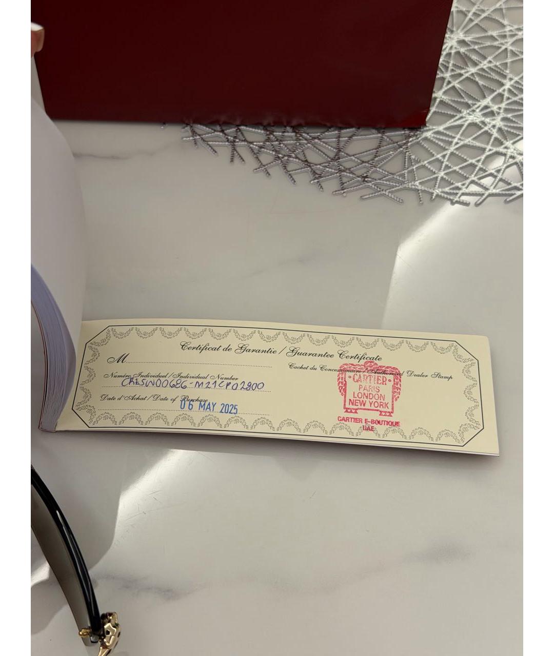 CARTIER Черные металлические солнцезащитные очки, фото 7