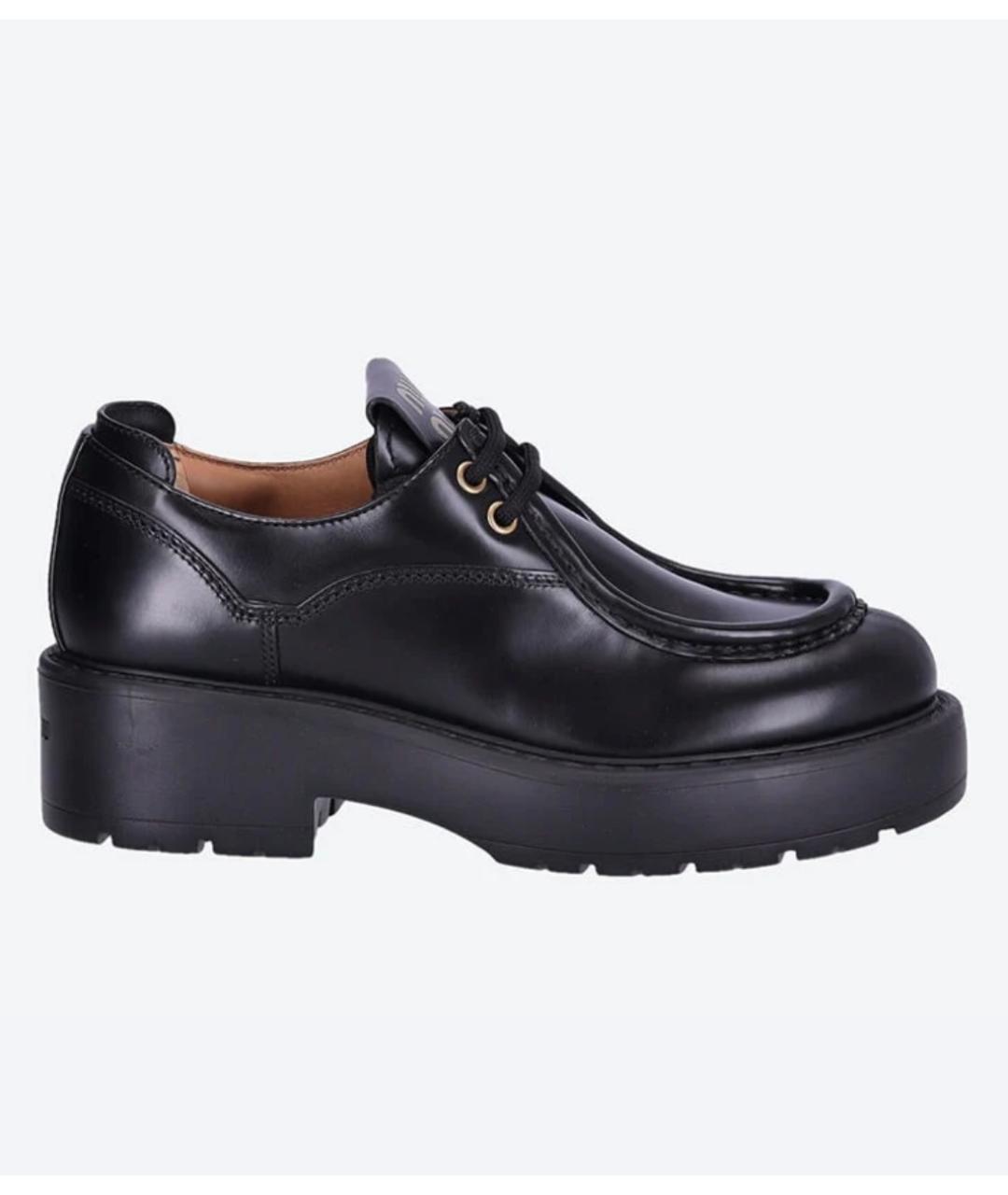 MIU MIU Черные кожаные ботинки, фото 10