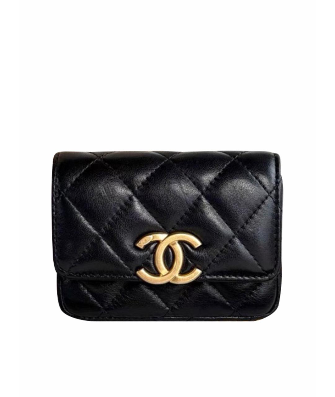 CHANEL Черная кожаная поясная сумка, фото 1