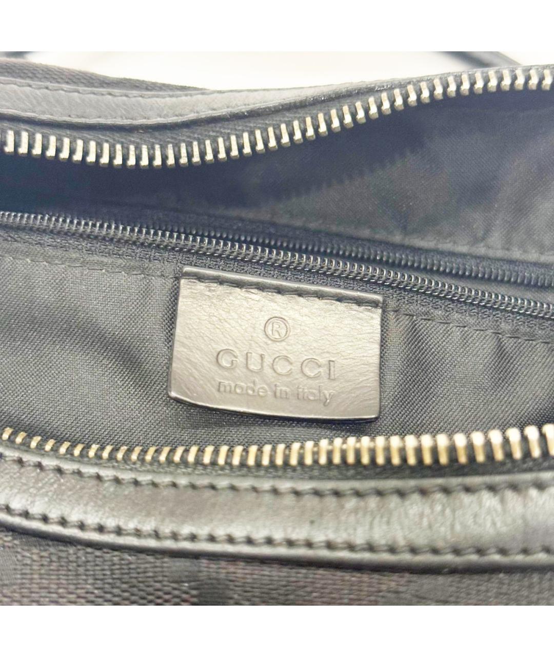 GUCCI Черная тканевая сумка через плечо, фото 8