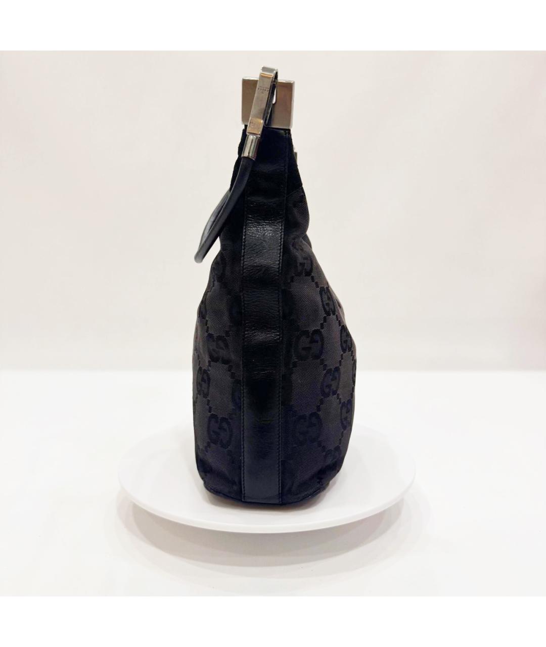 GUCCI Черная тканевая сумка через плечо, фото 3
