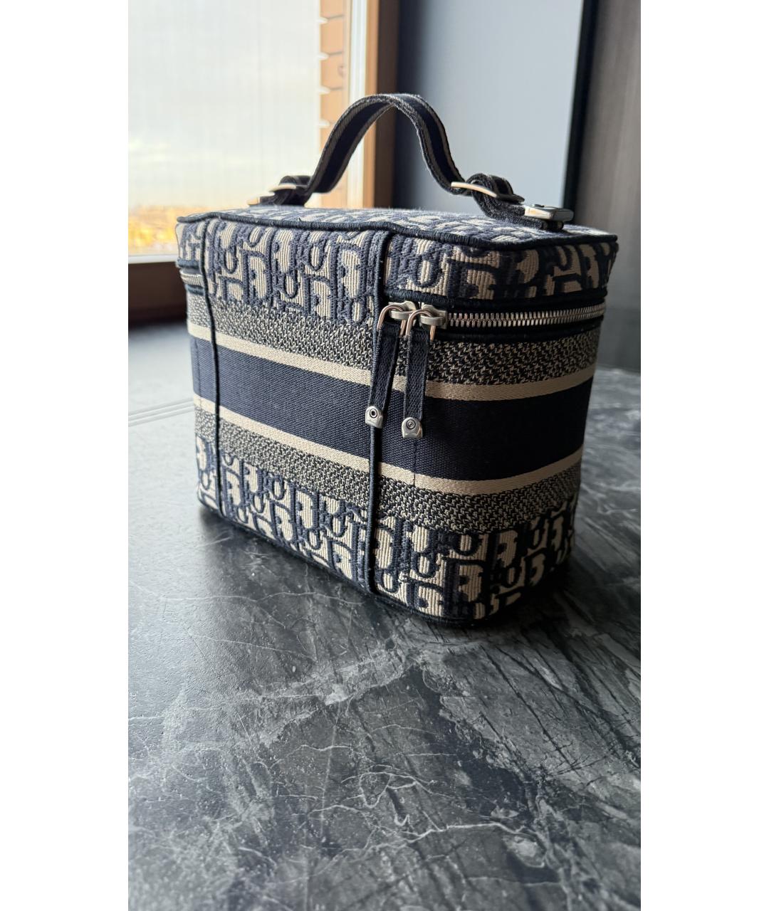 CHRISTIAN DIOR Синяя жаккардовая косметичка, фото 2