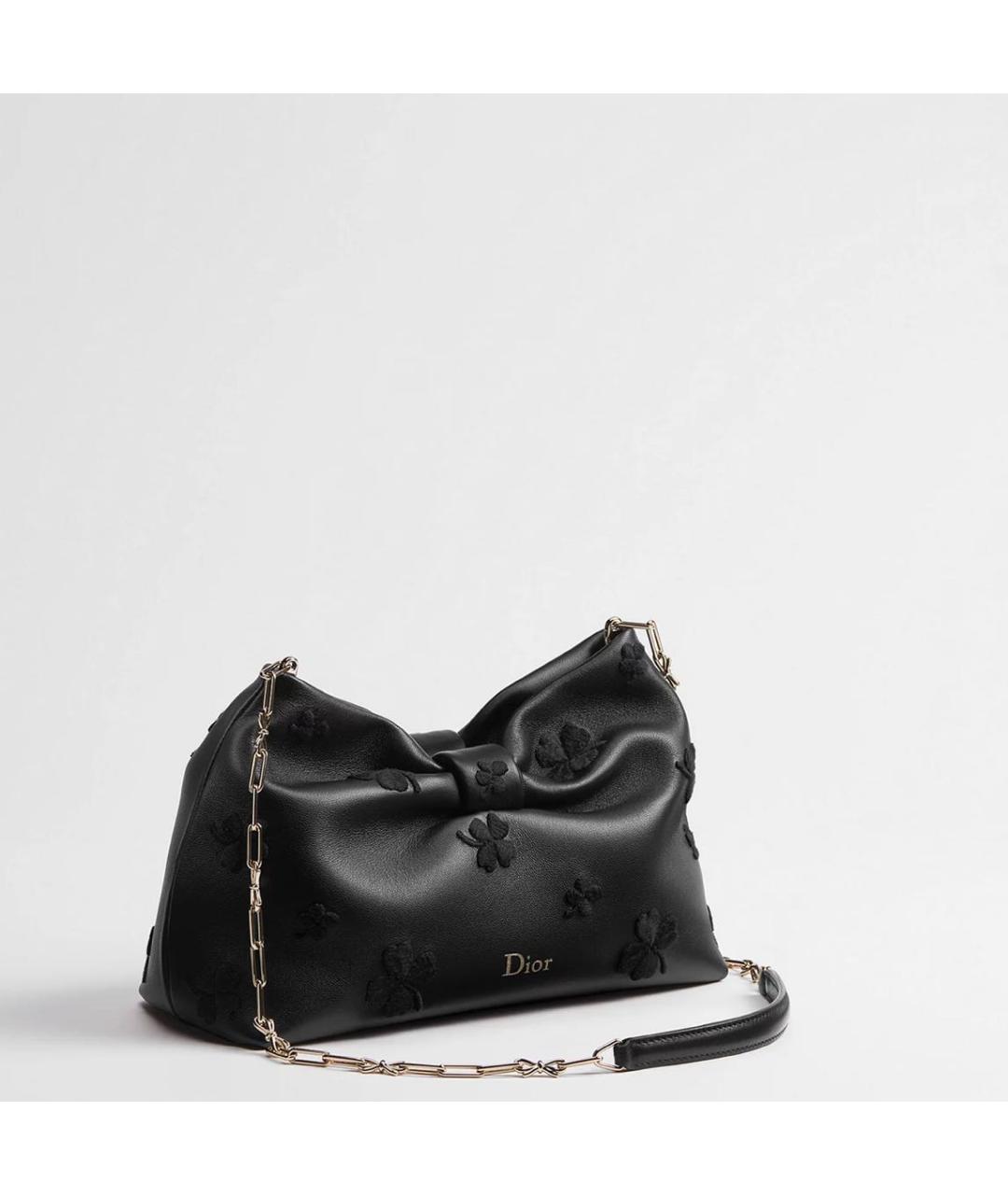 CHRISTIAN DIOR Черная кожаная сумка через плечо, фото 2