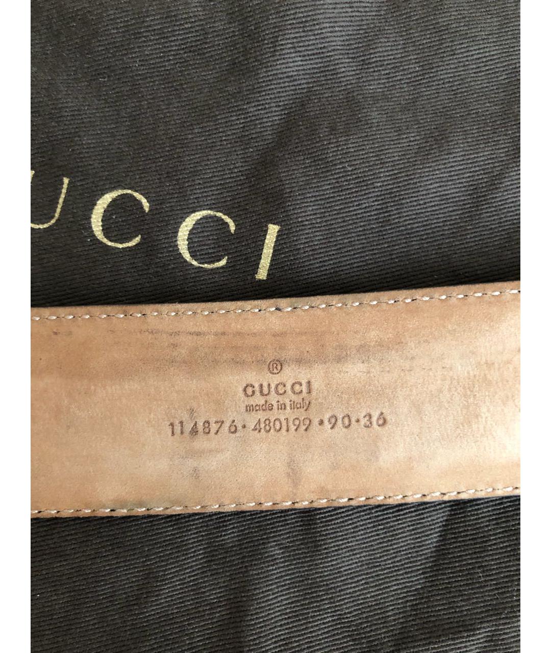 GUCCI Коричневый кожаный ремень, фото 3