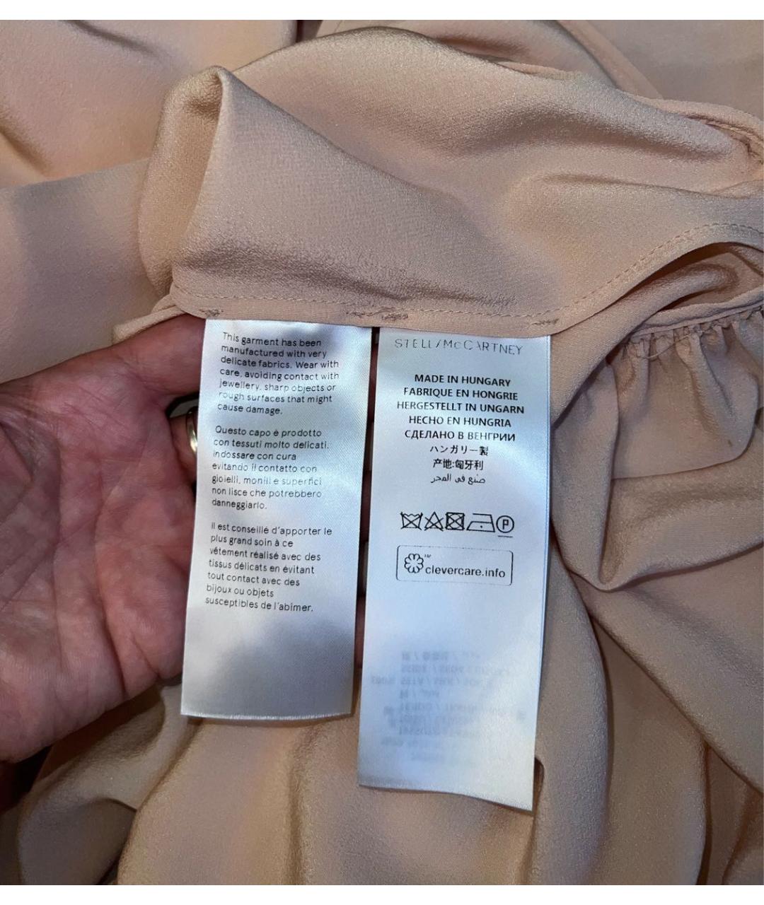 STELLA MCCARTNEY Бежевое шелковое коктейльное платье, фото 3