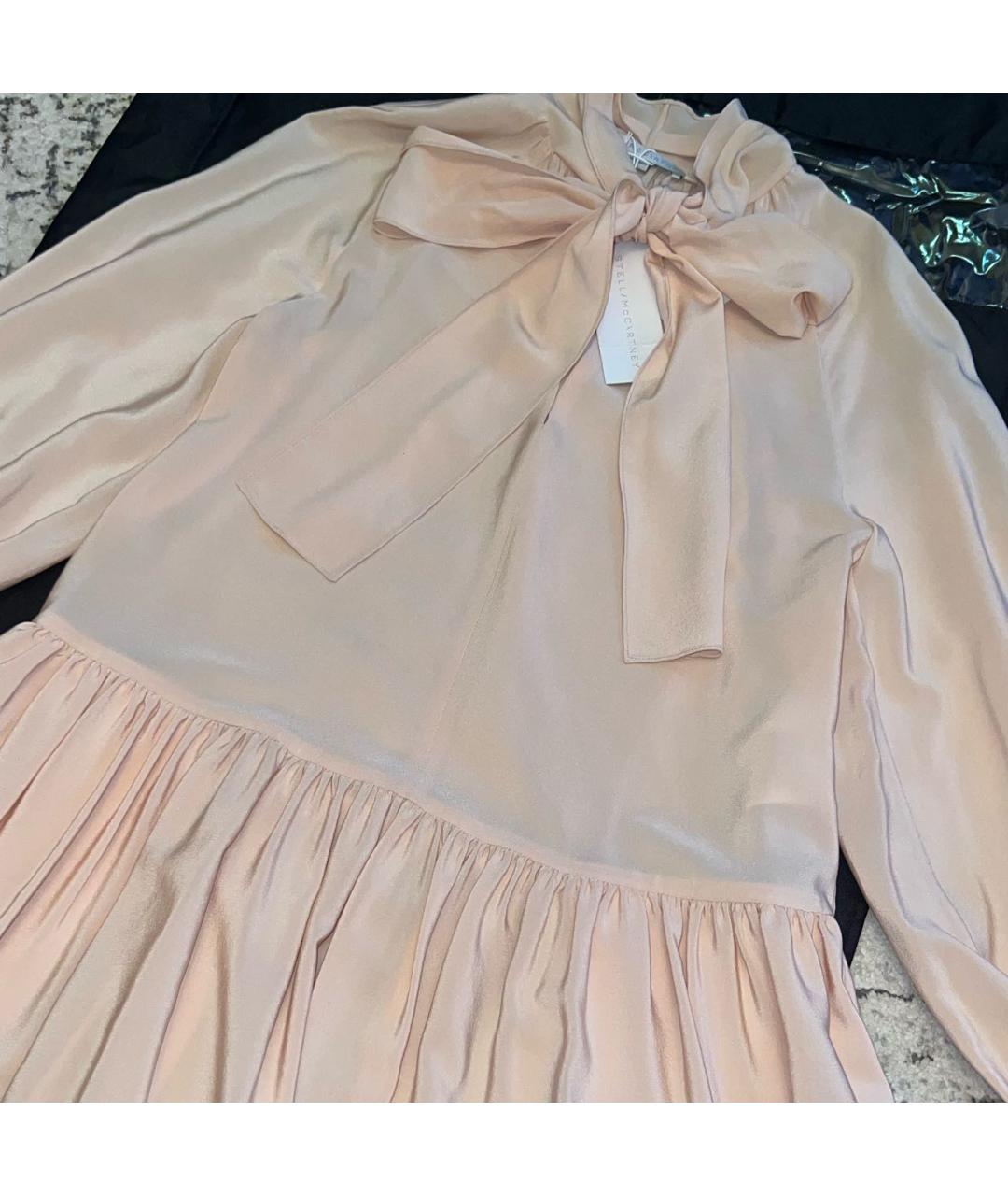 STELLA MCCARTNEY Бежевое шелковое коктейльное платье, фото 2