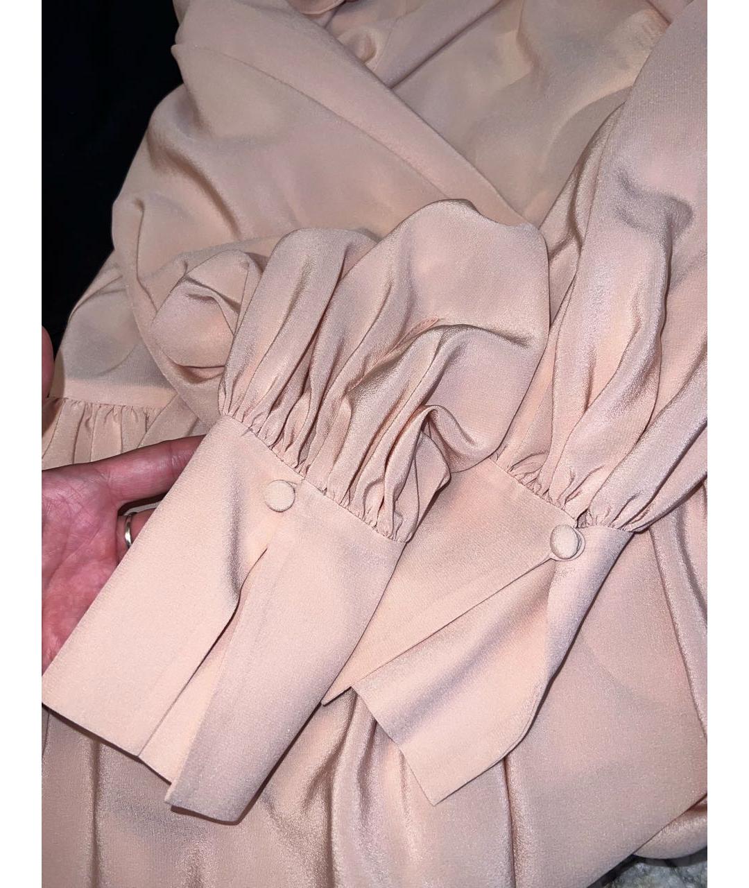 STELLA MCCARTNEY Бежевое шелковое коктейльное платье, фото 5