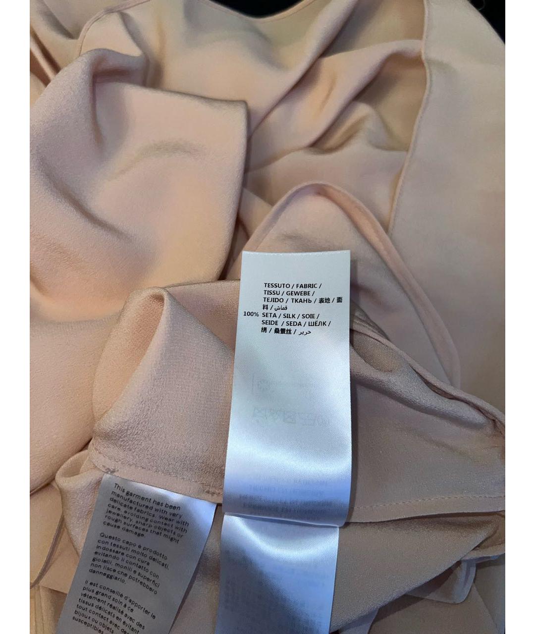 STELLA MCCARTNEY Бежевое шелковое коктейльное платье, фото 6