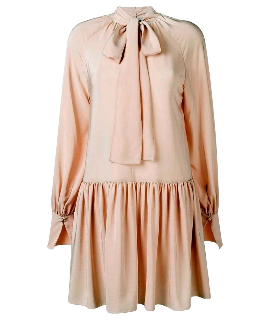 STELLA MCCARTNEY Бежевое шелковое коктейльное платье, фото 1