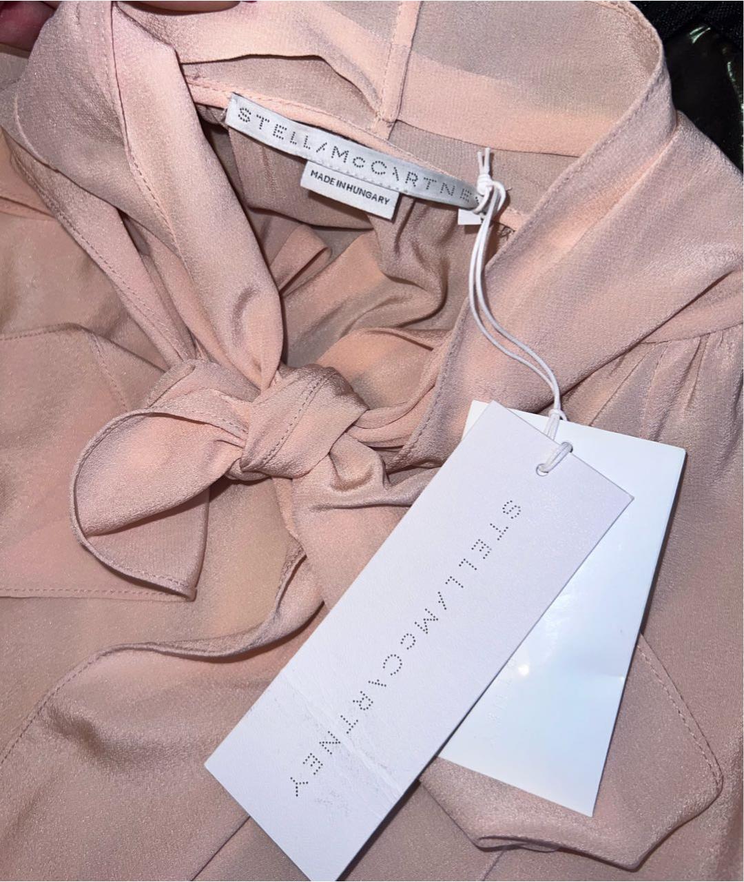 STELLA MCCARTNEY Бежевое шелковое коктейльное платье, фото 8