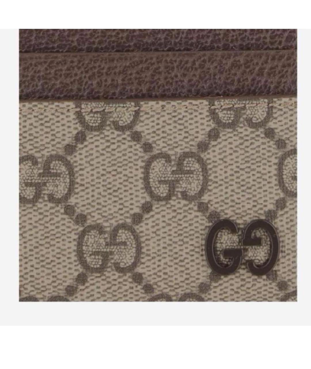 GUCCI Коричневый кожаный кардхолдер, фото 3