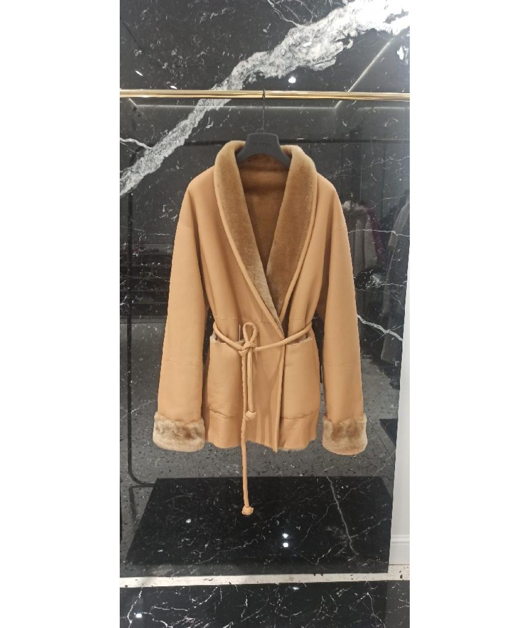 BLANCHA Коричневая замшевая дубленка, фото 2