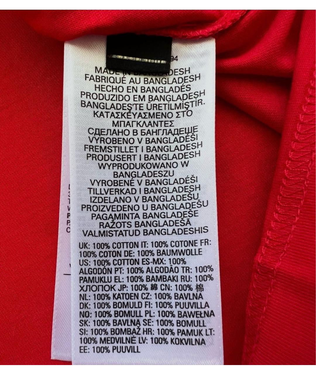 DIESEL Красная хлопковая футболка, фото 3