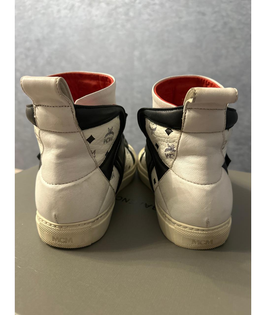 MCM Белые кожаные кеды, фото 4