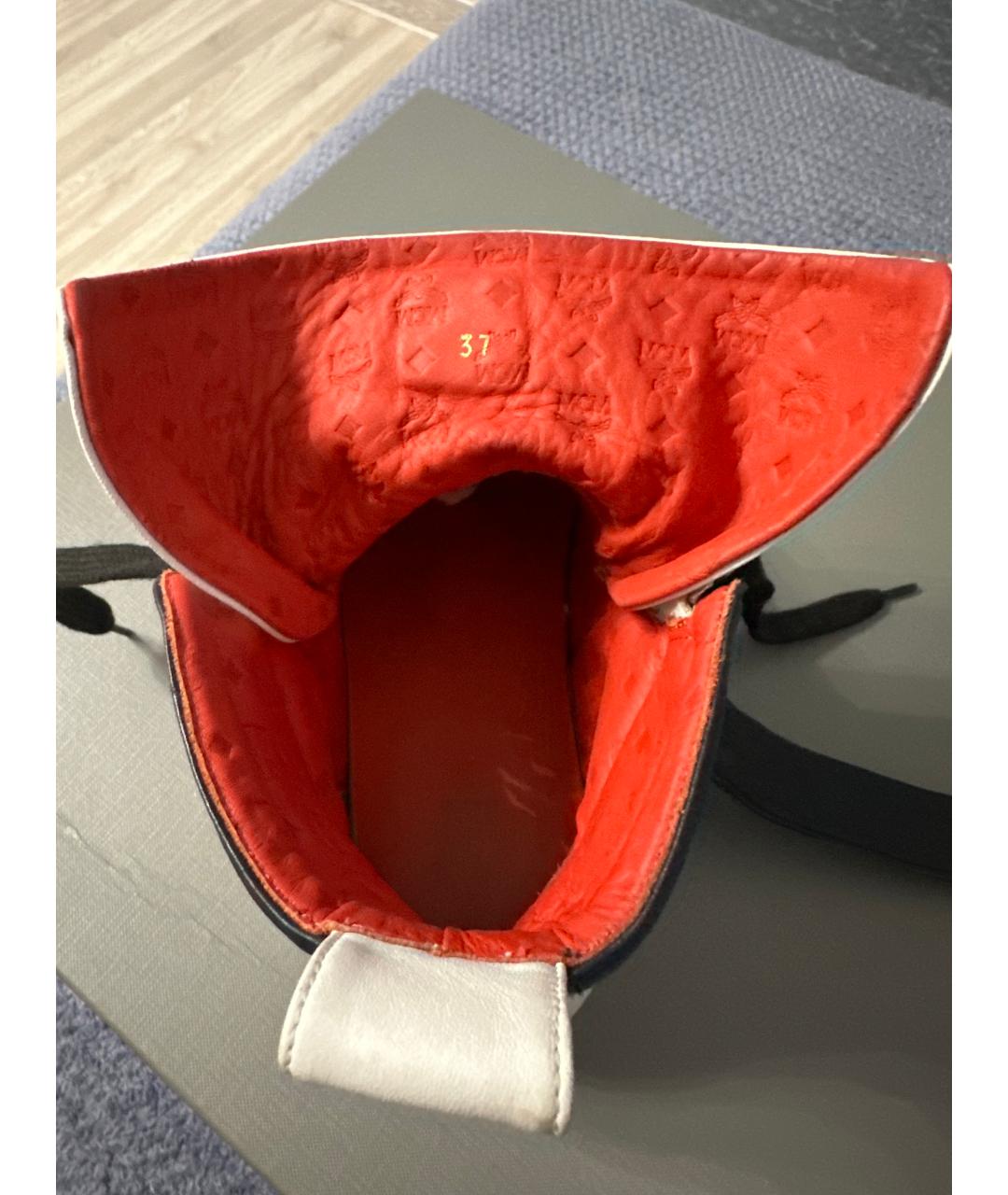 MCM Белые кожаные кеды, фото 3