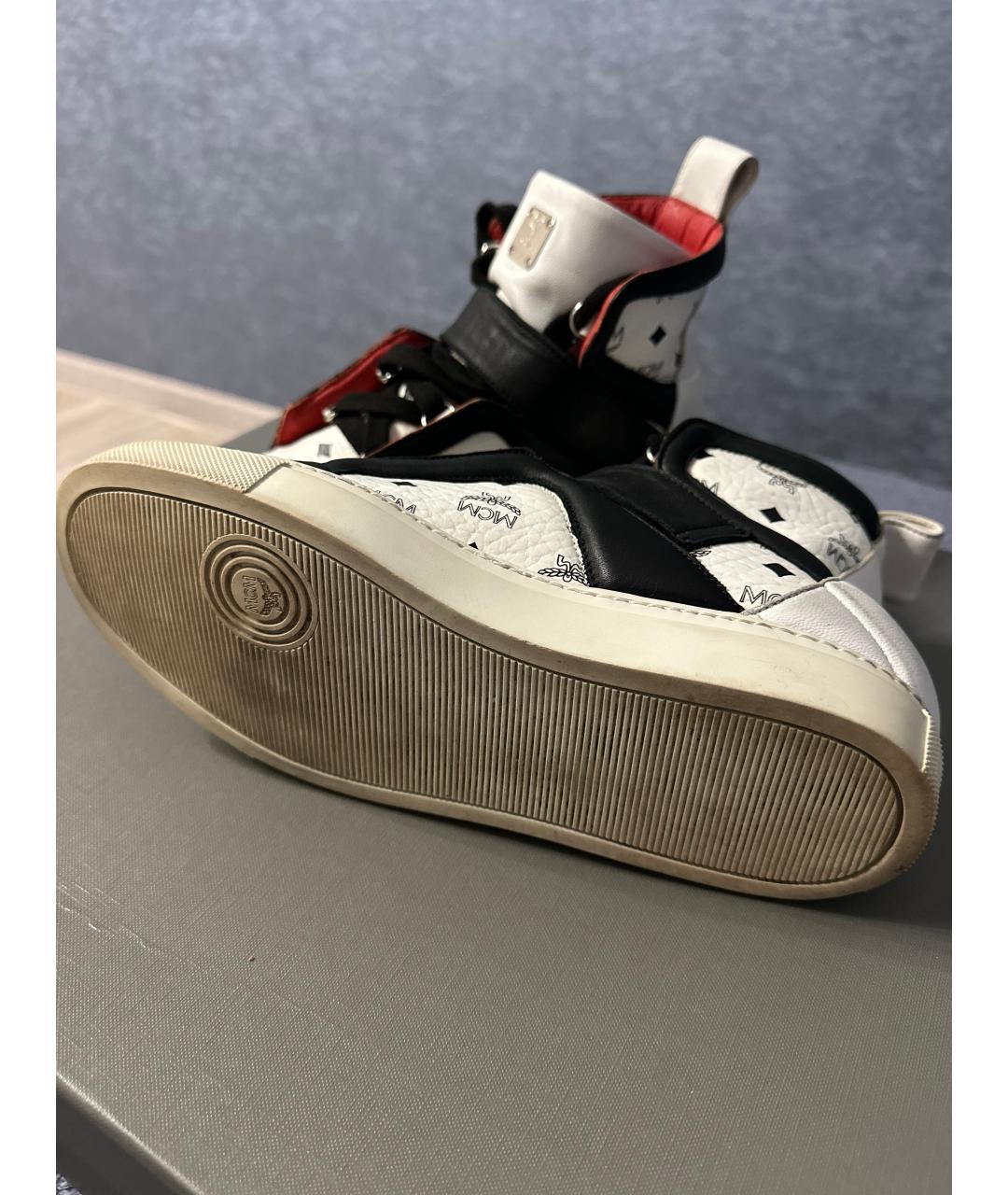 MCM Белые кожаные кеды, фото 5