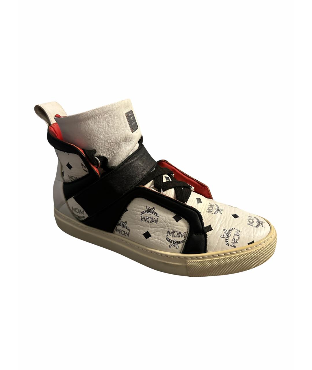 MCM Белые кожаные кеды, фото 1