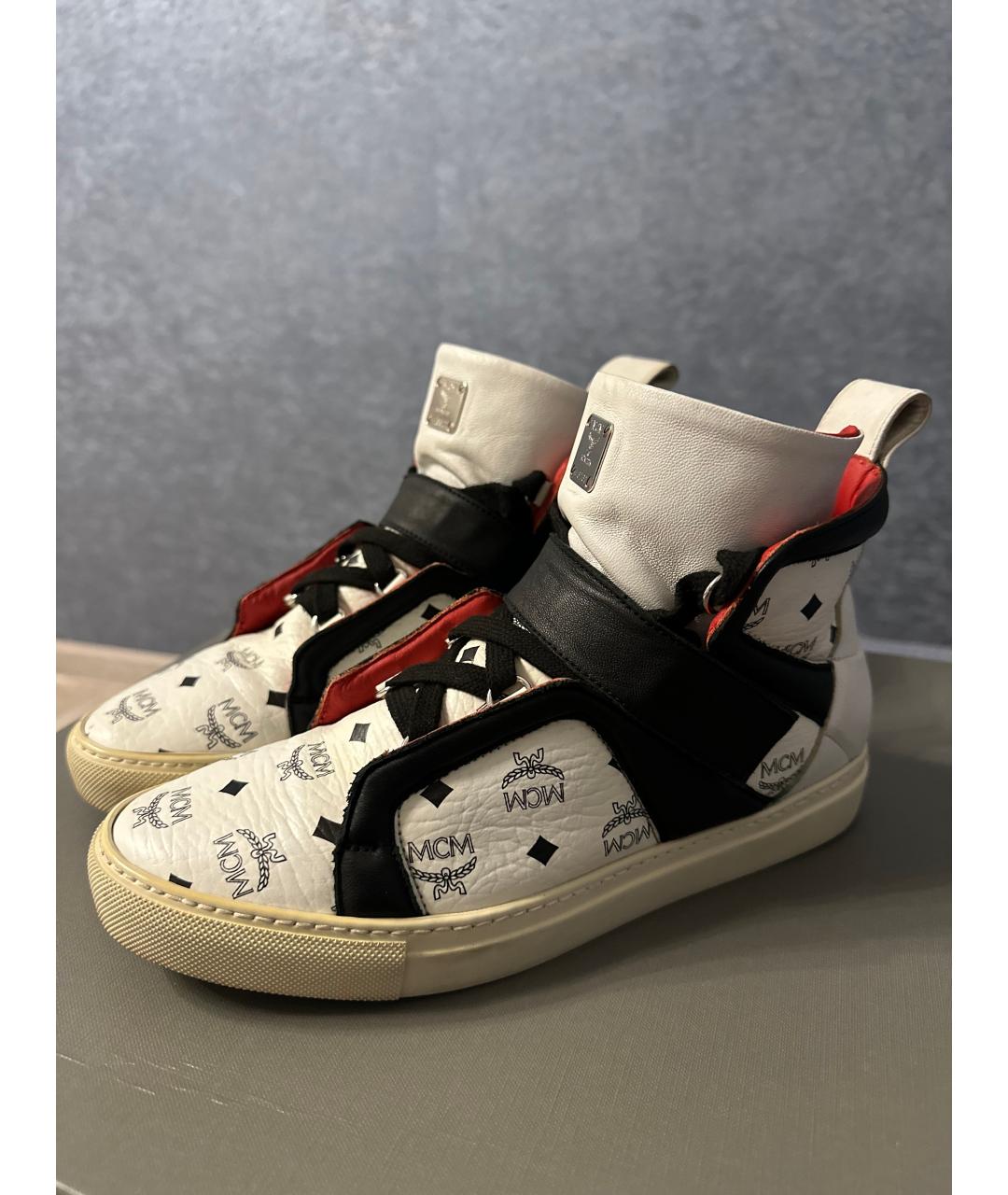 MCM Белые кожаные кеды, фото 2