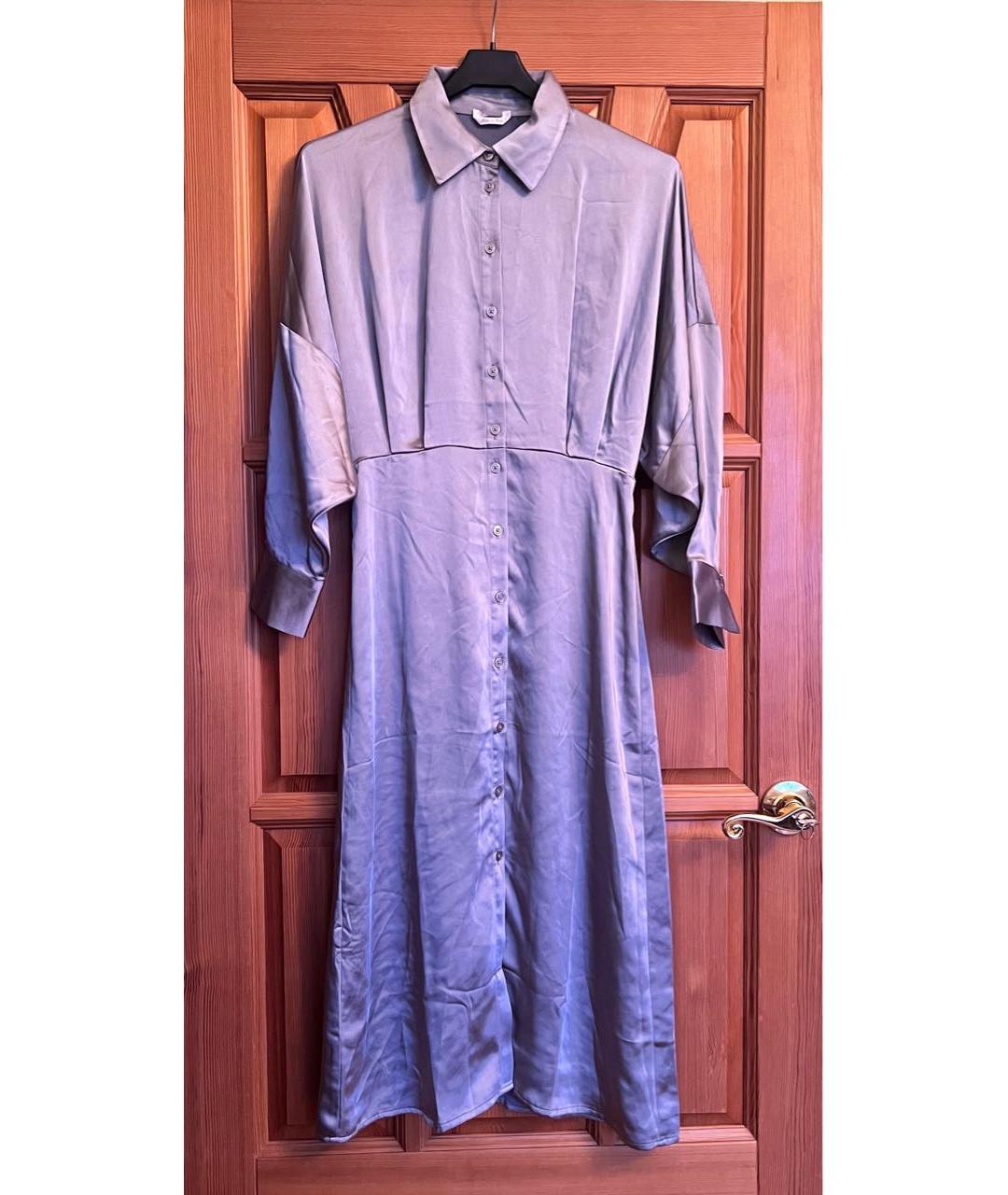 MAX MARA Голубое повседневное платье, фото 4