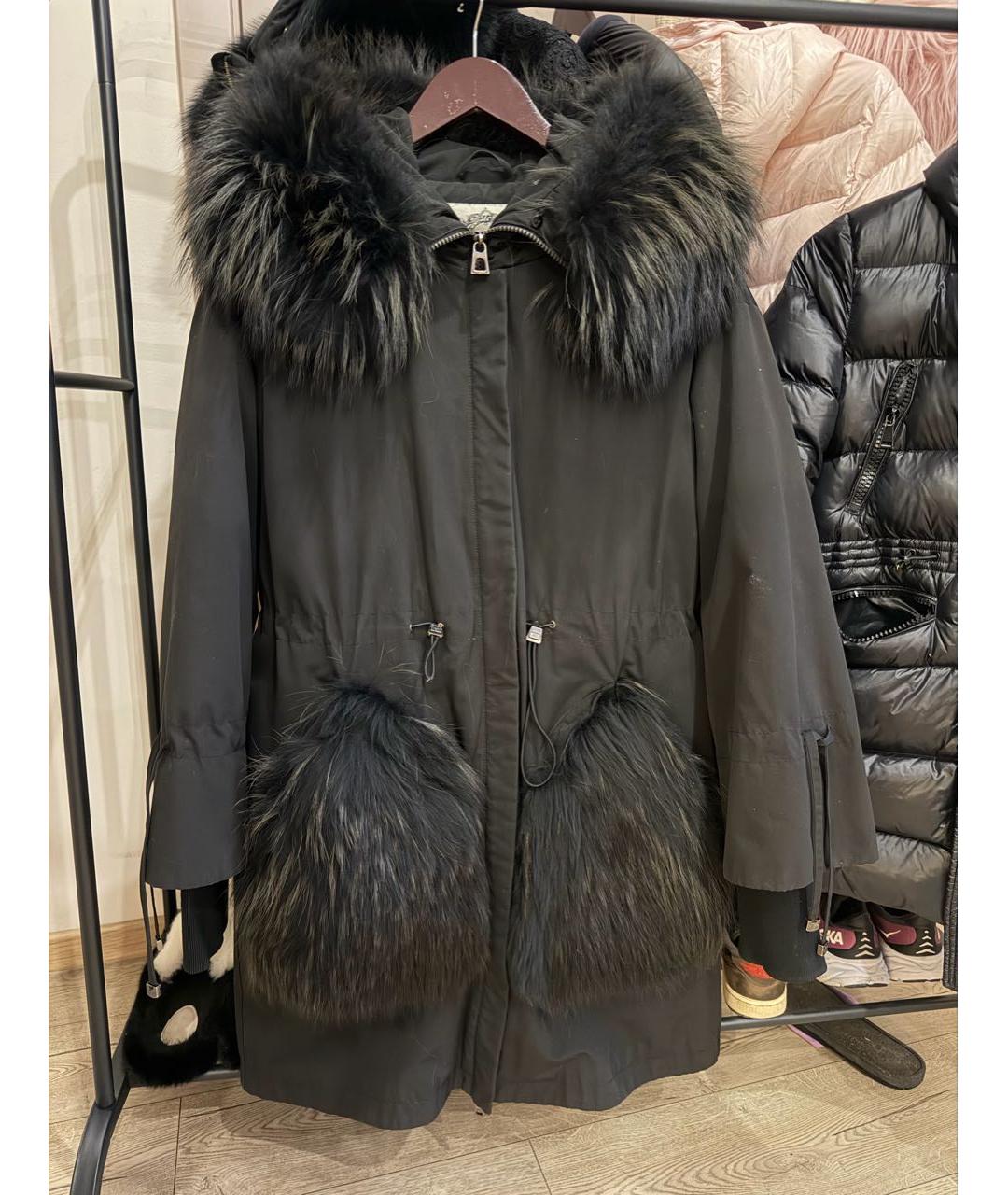 DIEGO M Черная меховая парка, фото 6