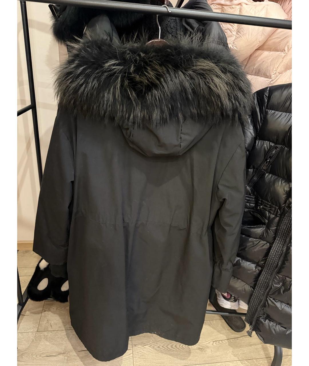 DIEGO M Черная меховая парка, фото 2
