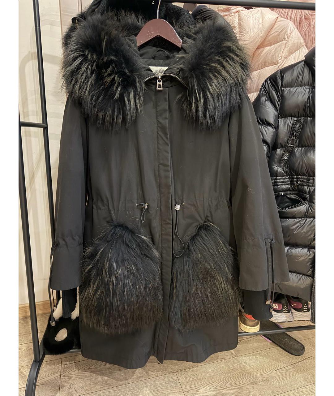 DIEGO M Черная меховая парка, фото 7