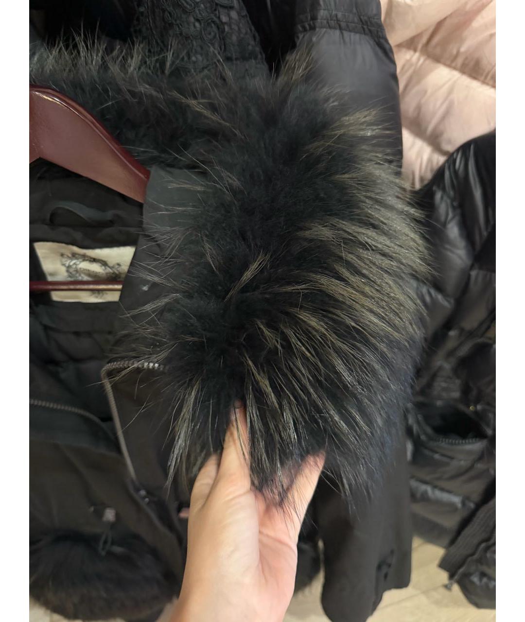 DIEGO M Черная меховая парка, фото 4