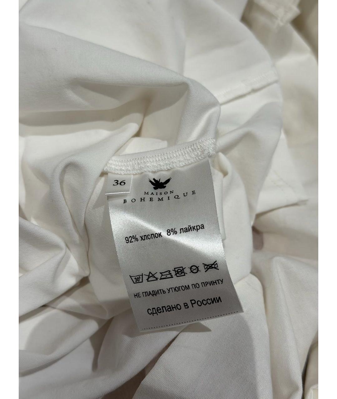 BOHEMIQUE Белое хлопковое повседневное платье, фото 4