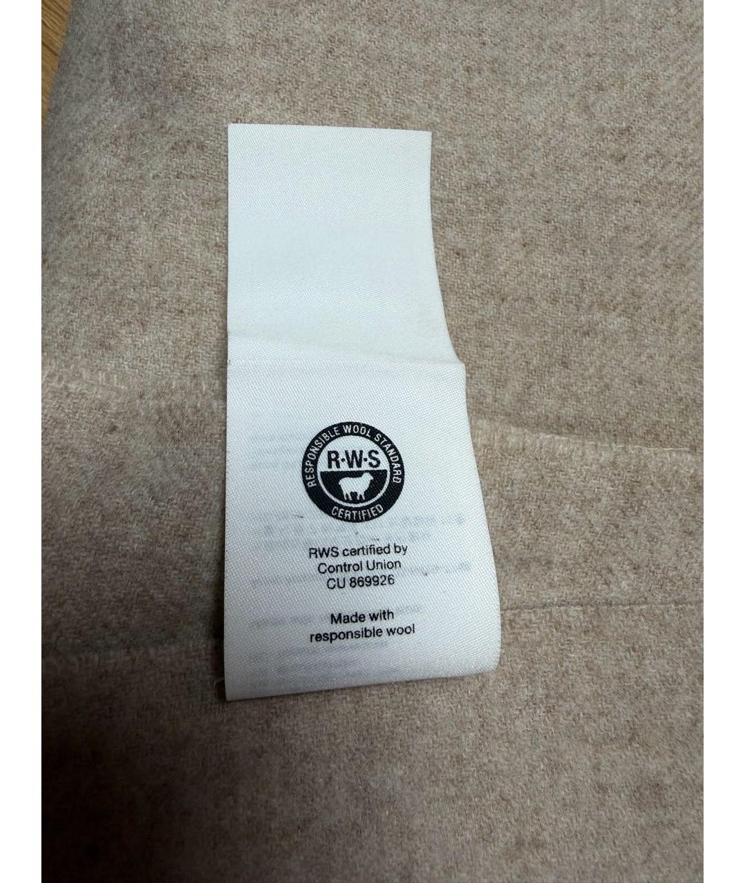 ACNE STUDIOS Бежевый шерстяной шарф, фото 8