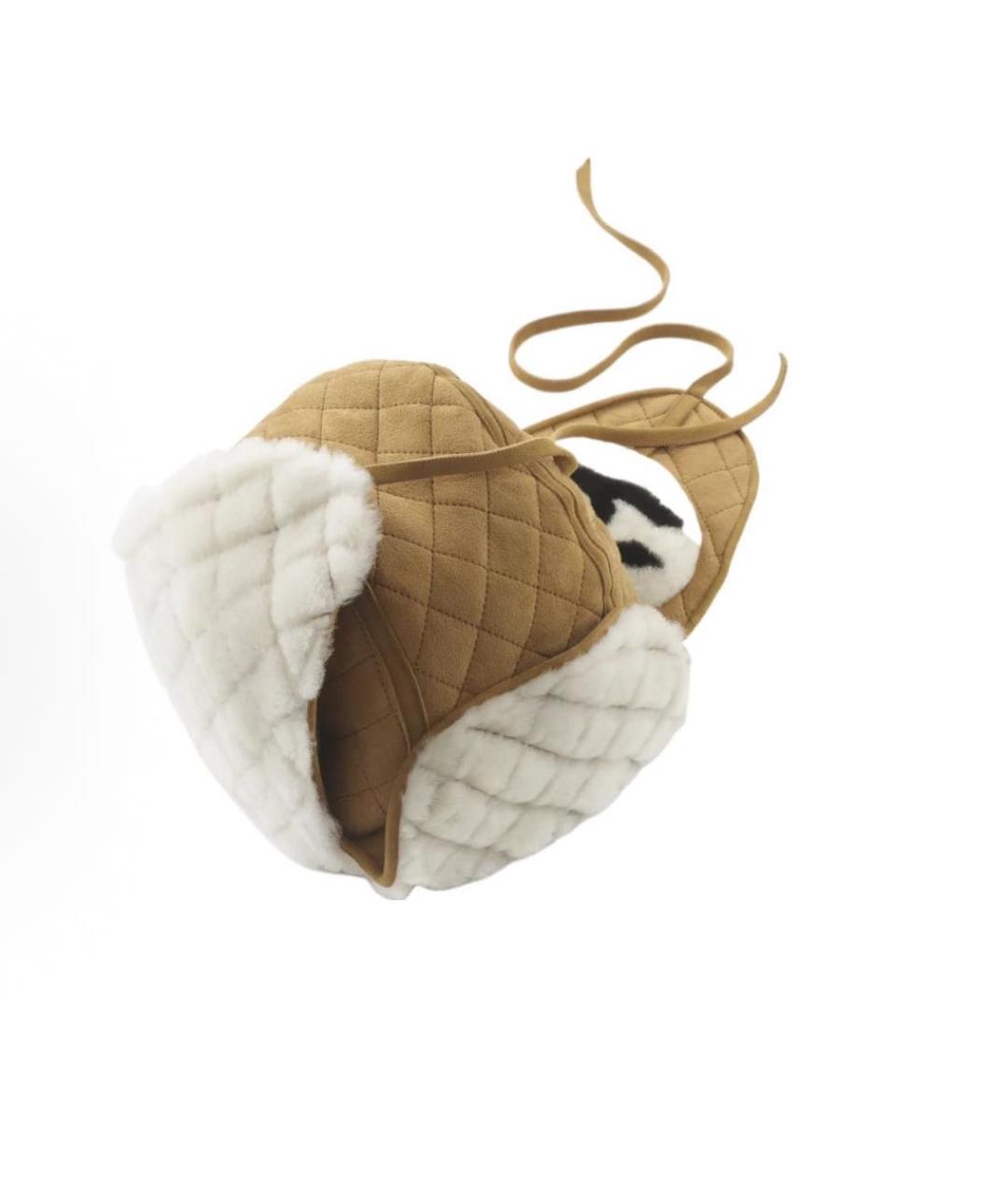 CHANEL Коричневая шерстяная шапка, фото 2