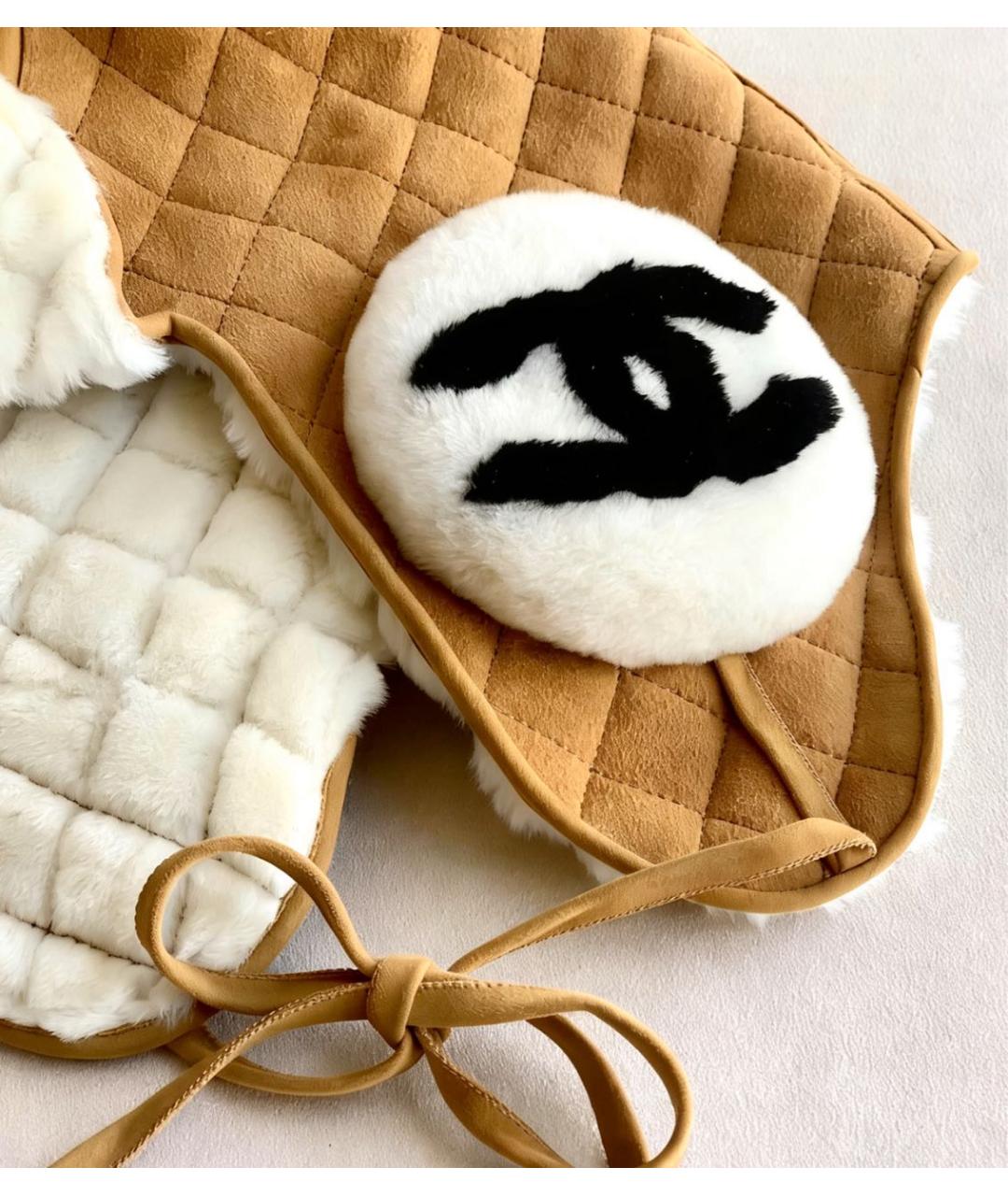 CHANEL Коричневая шерстяная шапка, фото 5