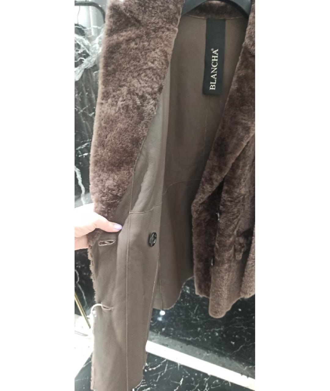 BLANCHA Коричневая дубленка, фото 7