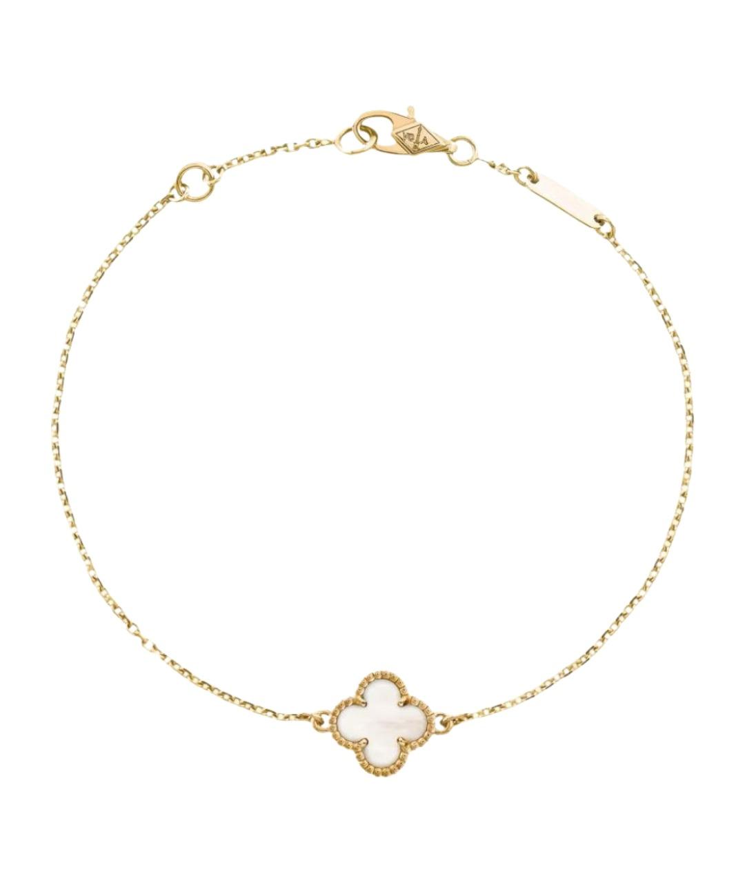 VAN CLEEF & ARPELS Белый браслет из желтого золота, фото 1