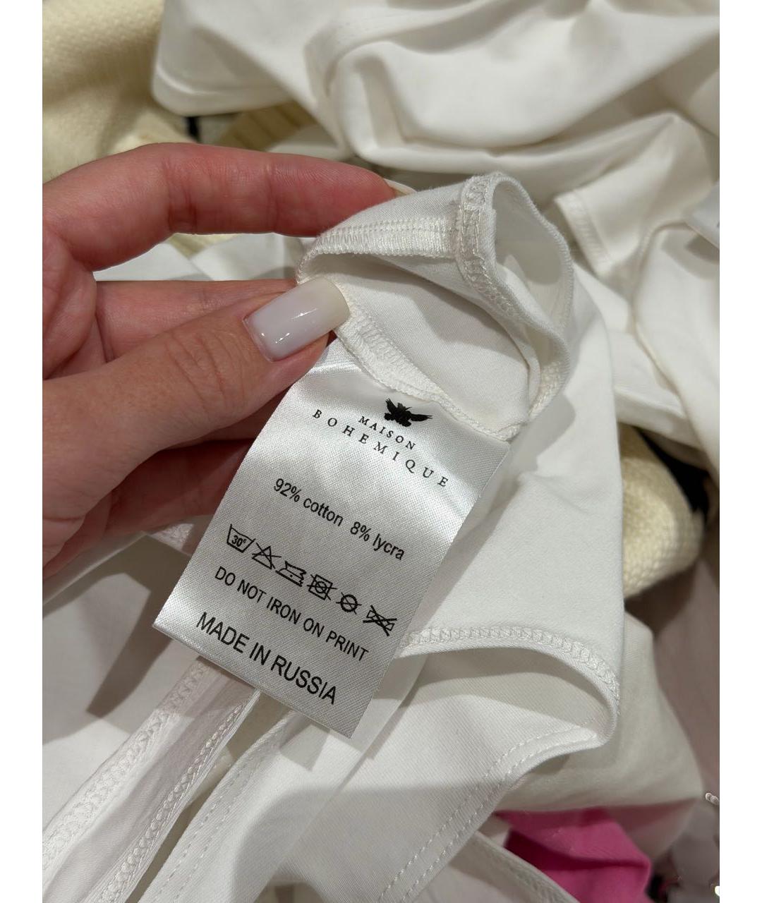 BOHEMIQUE Белая хлопковая майка, фото 6