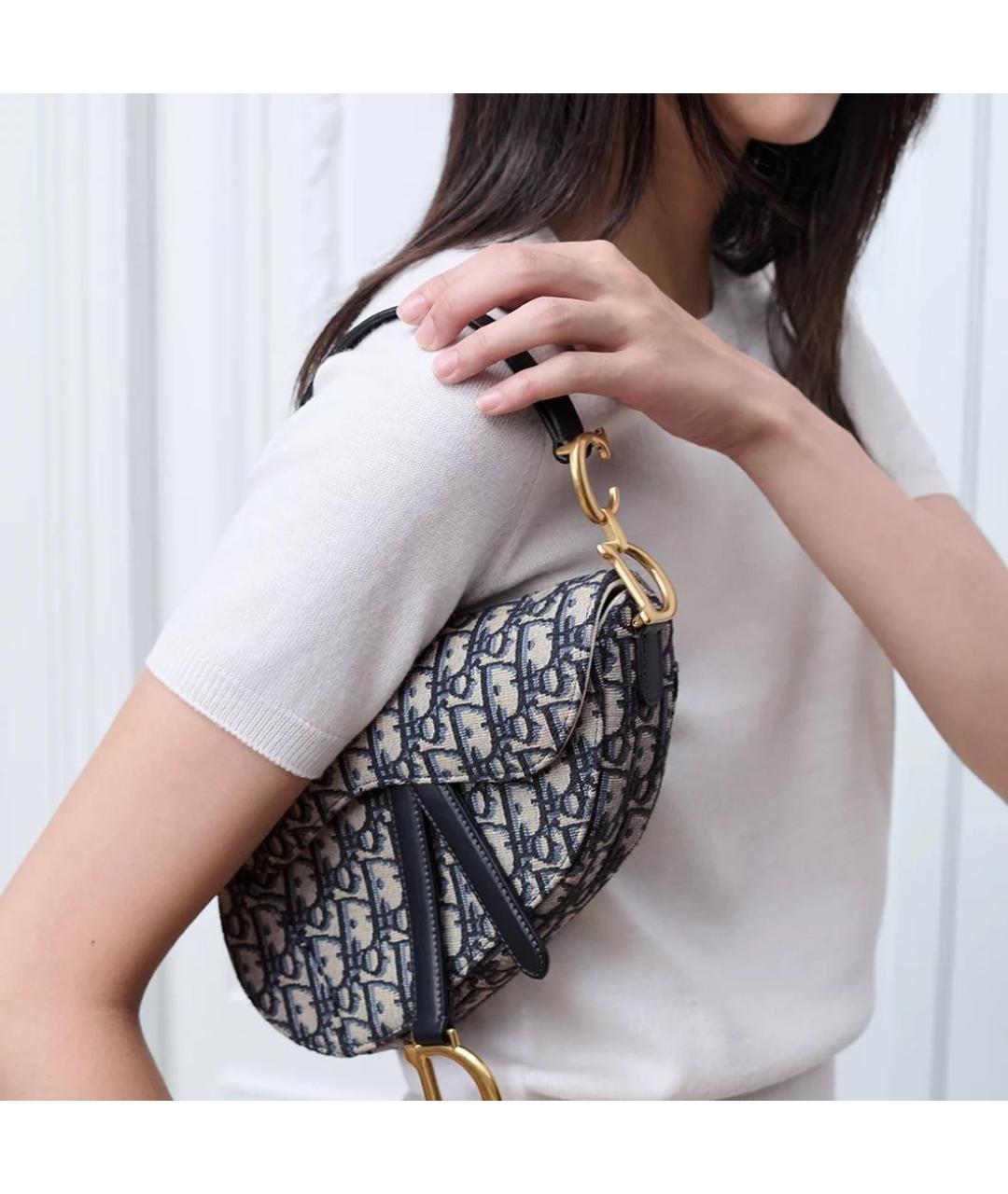 CHRISTIAN DIOR Синяя сумка через плечо, фото 2