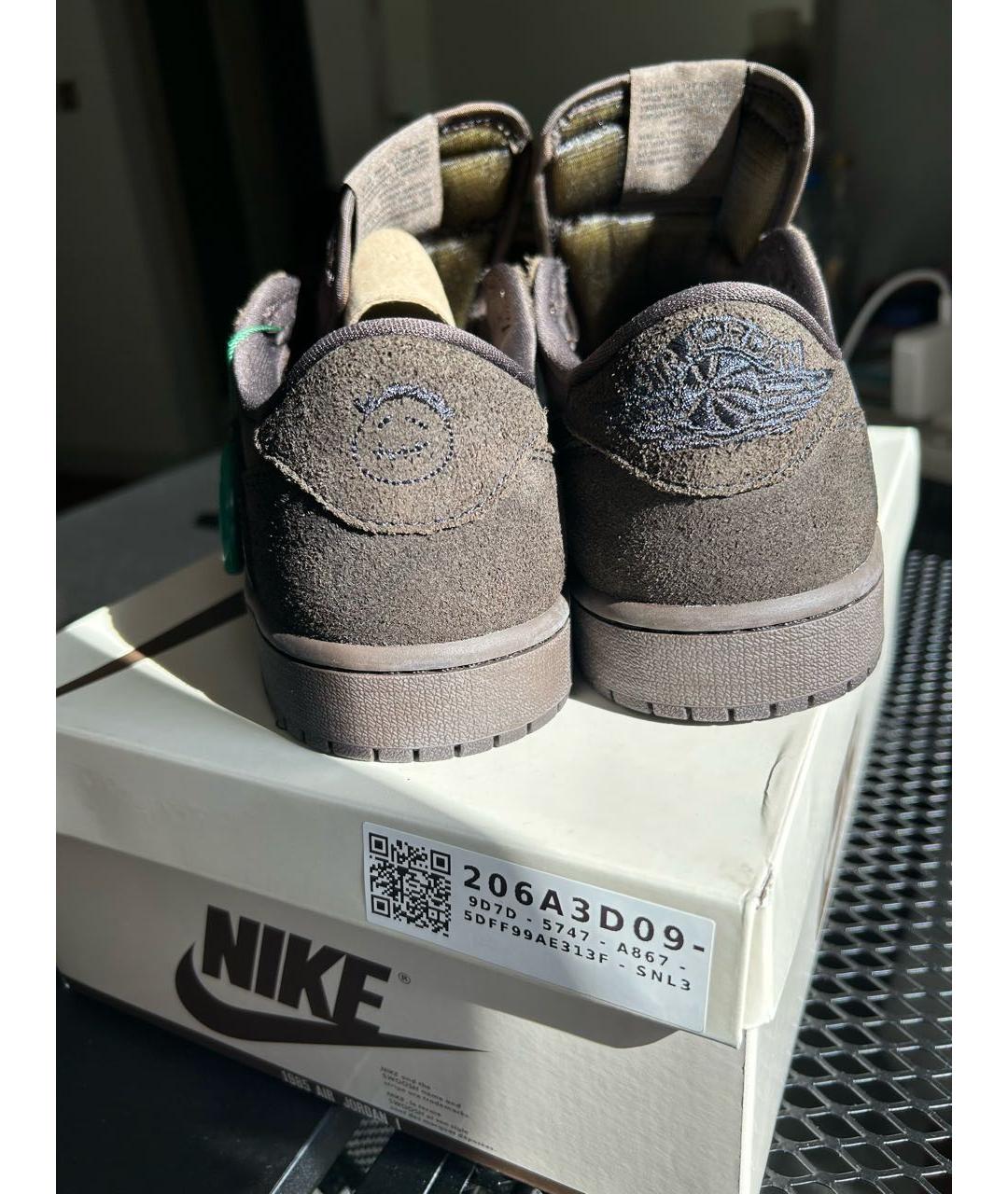 NIKE Коричневые замшевые низкие кроссовки / кеды, фото 4