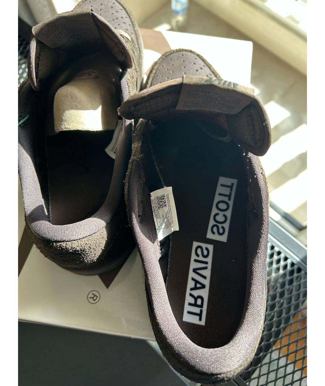 NIKE Коричневые замшевые низкие кроссовки / кеды, фото 3