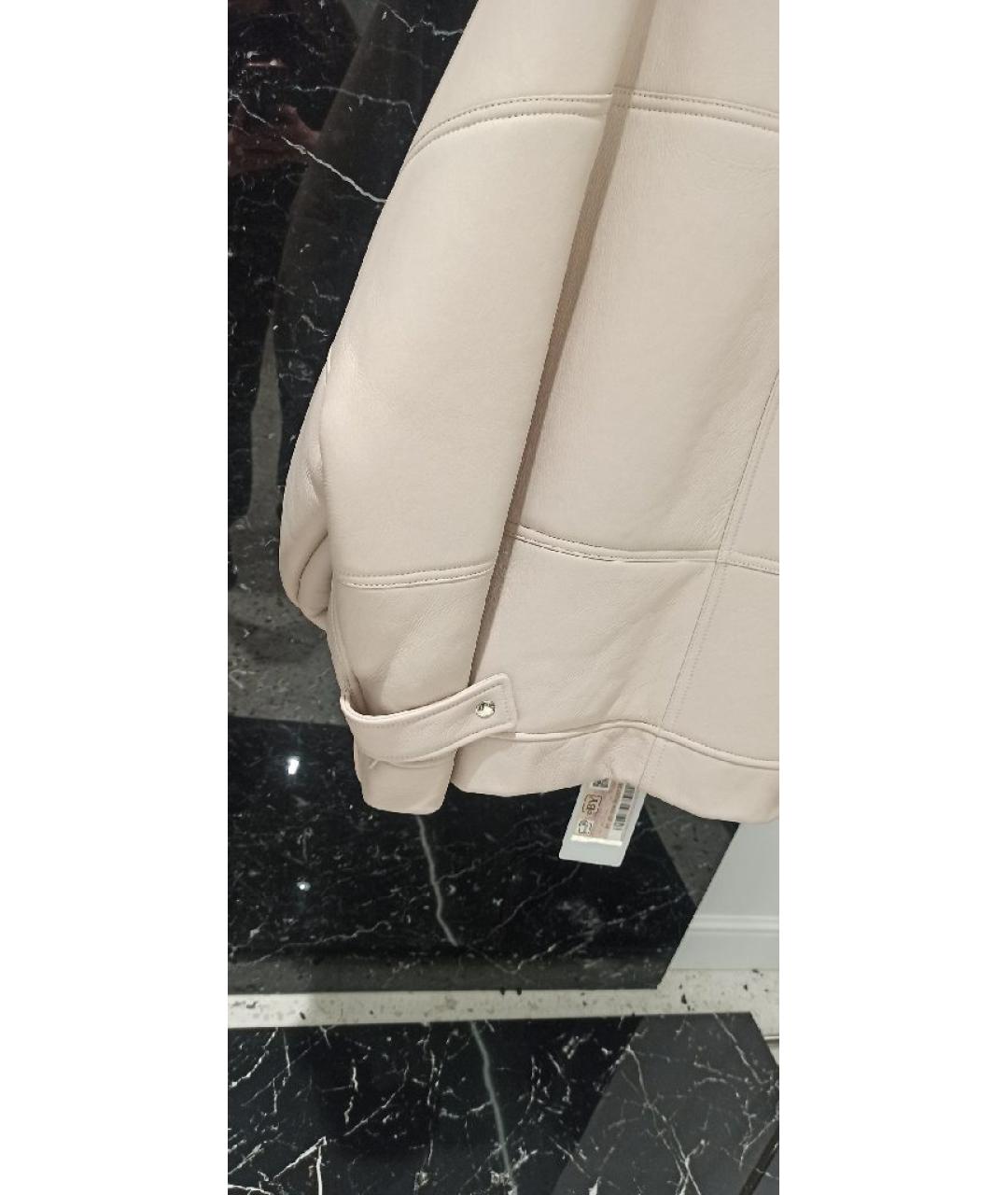 BLANCHA Бежевая кожаная дубленка, фото 8