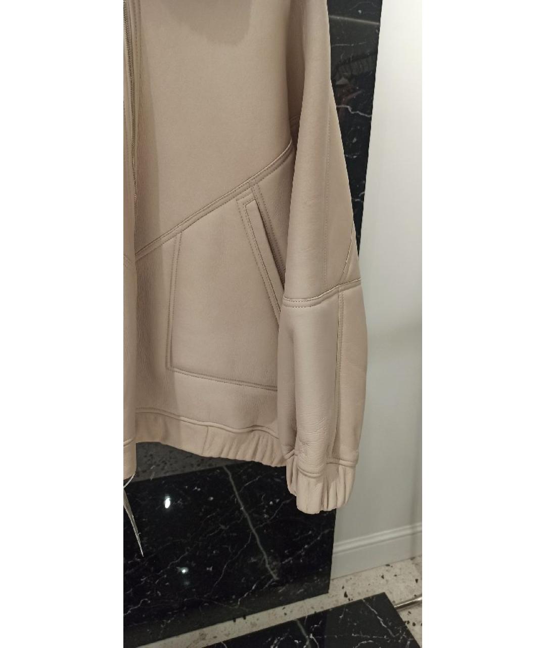 BLANCHA Бежевая кожаная дубленка, фото 4