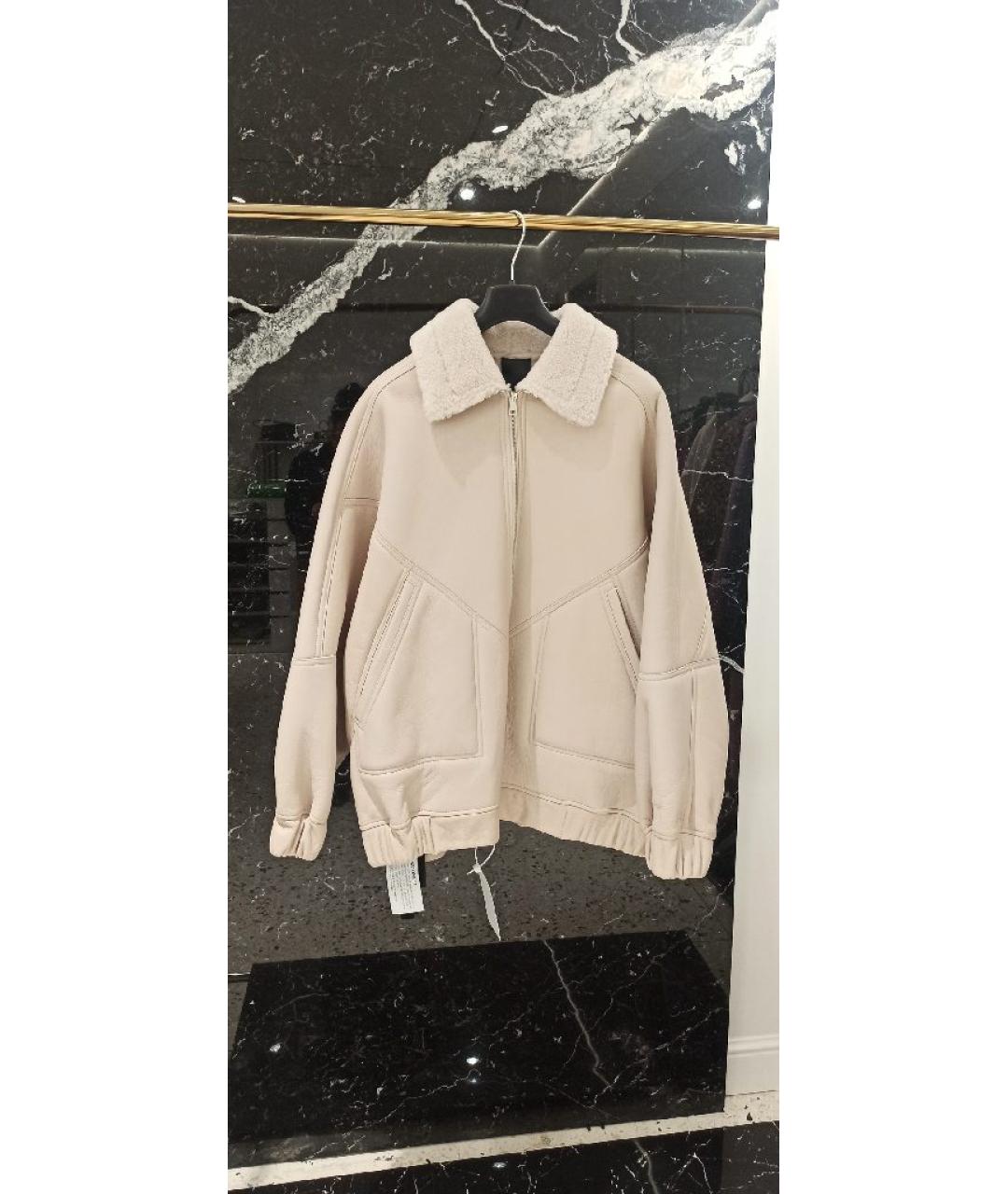 BLANCHA Бежевая кожаная дубленка, фото 2