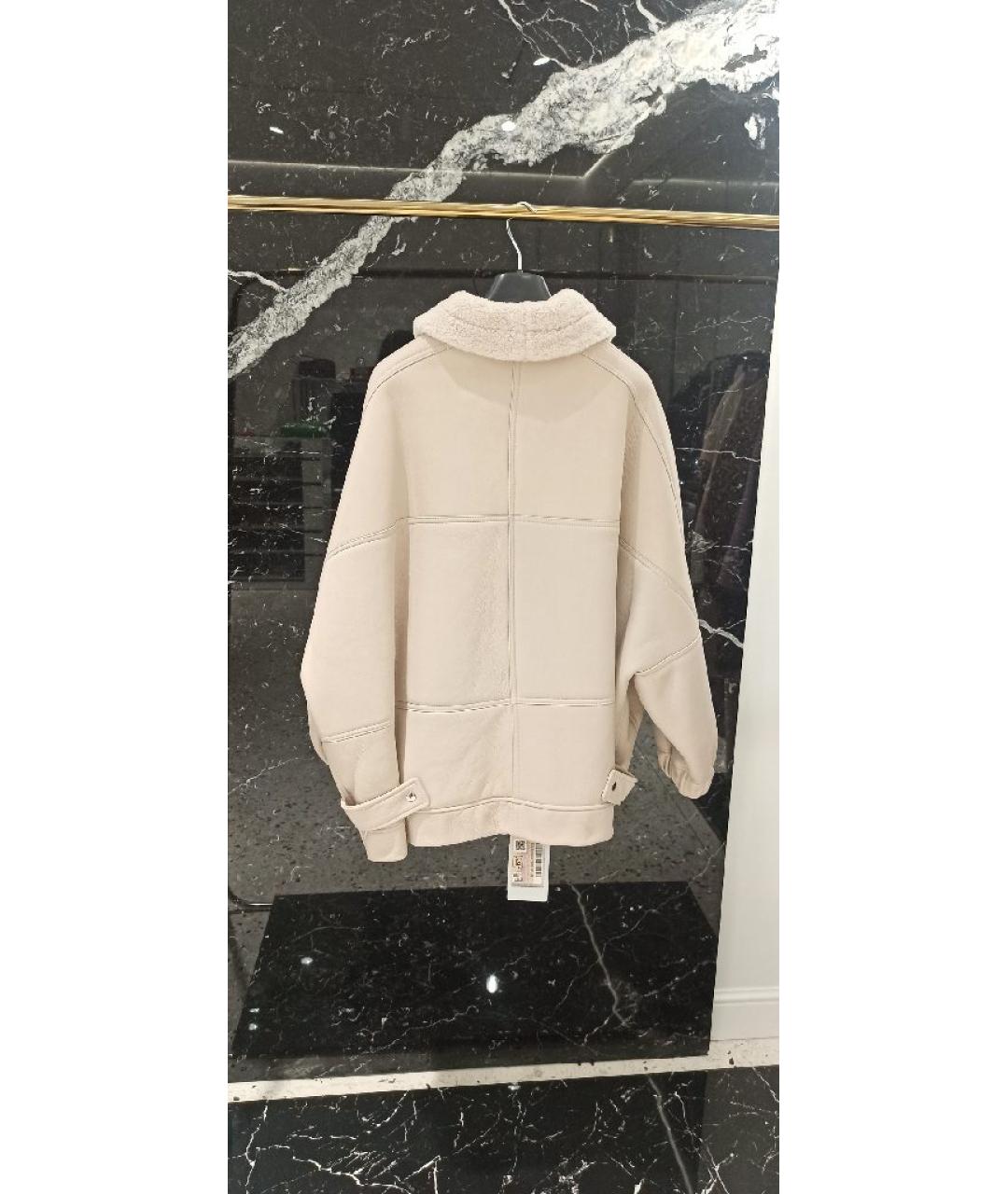 BLANCHA Бежевая кожаная дубленка, фото 3