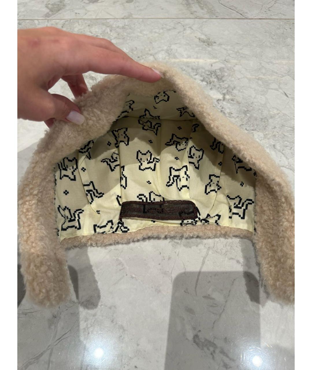 ULYANA SERGEENKO Бежевая шапка, фото 4