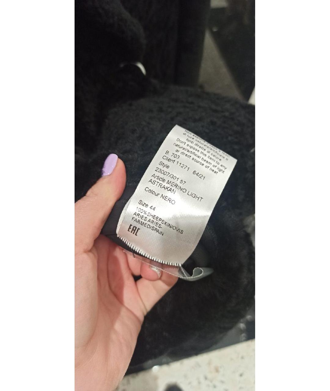 BLANCHA Черная меховая шуба, фото 6