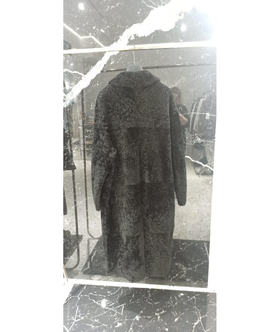 BLANCHA Черная меховая шуба, фото 3