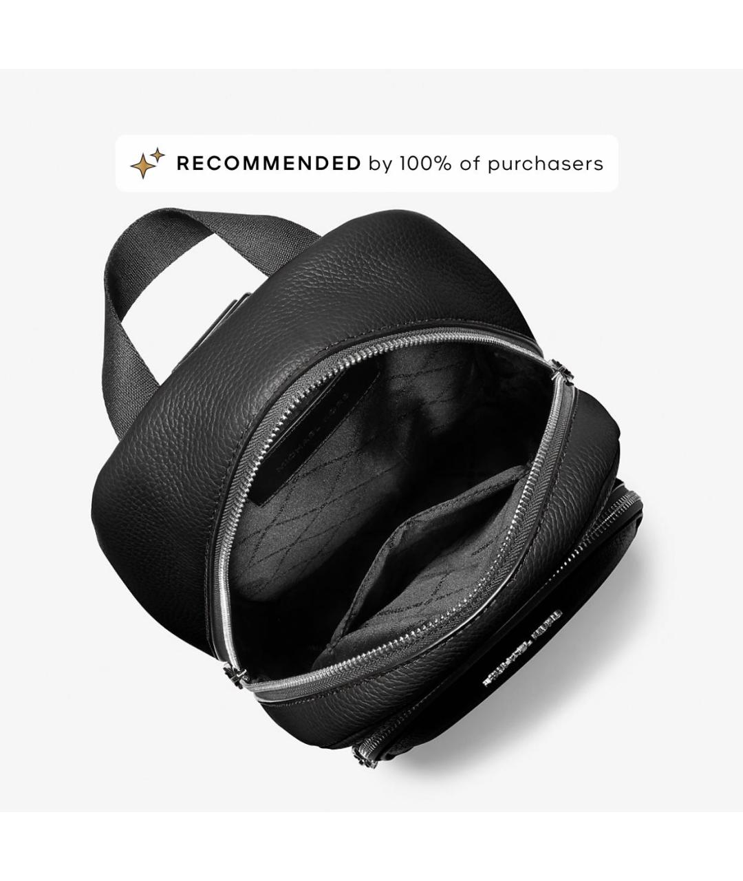 MICHAEL KORS Черный кожаный рюкзак, фото 4