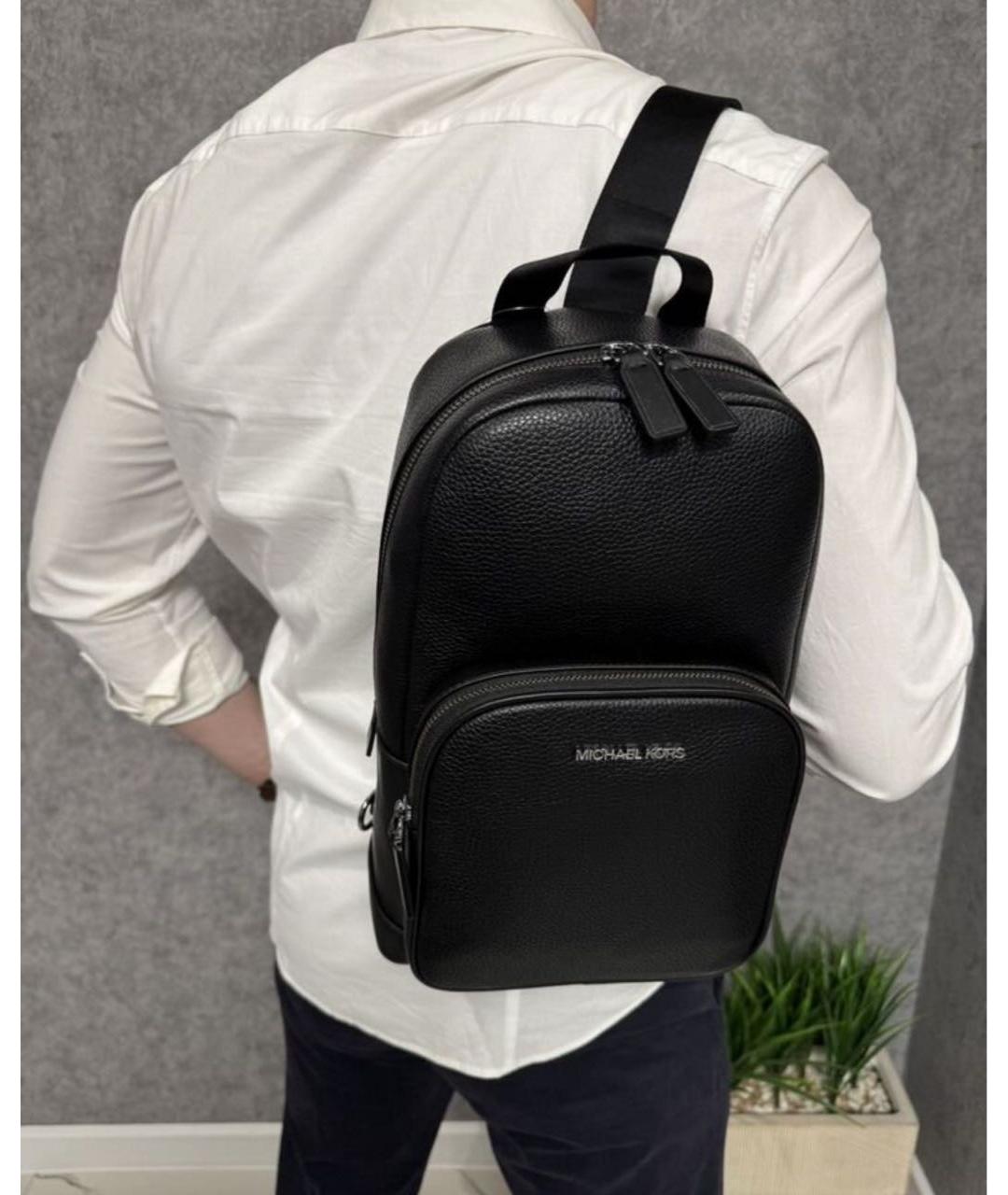 MICHAEL KORS Черный кожаный рюкзак, фото 7