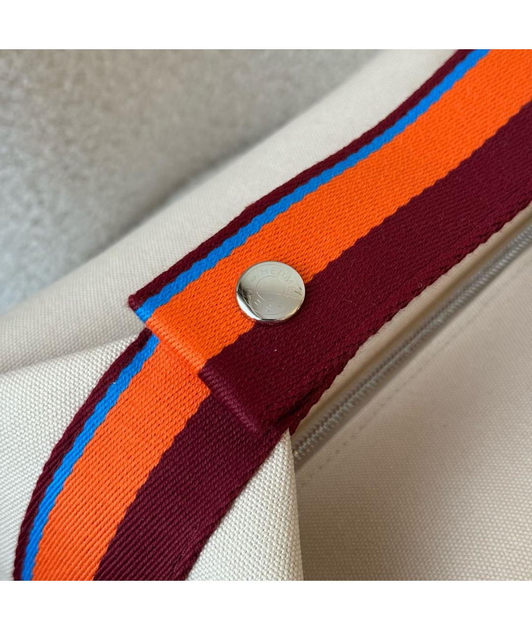 HERMES Бежевая хлопковая косметичка, фото 6