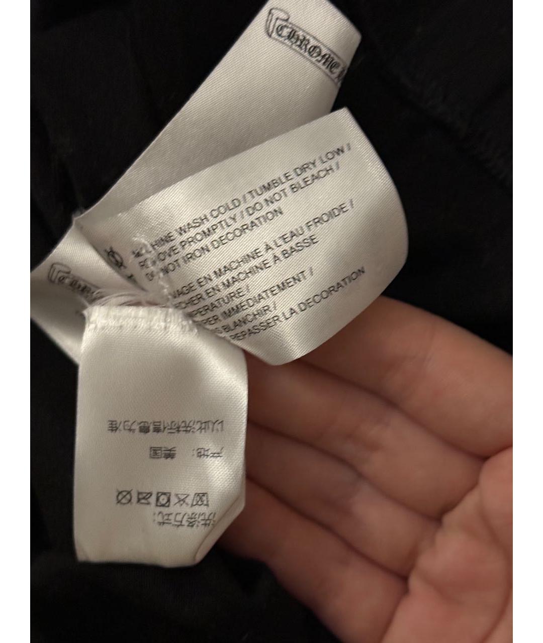 CHROME HEARTS Черные хлопковые леггинсы и велосипедки, фото 5